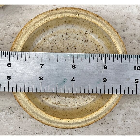 Signed Handcrafted Ceramic Trinket Box Floral Design Speckled Clay - Picture 6 of 8